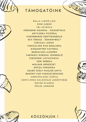 Plakát, támogatók