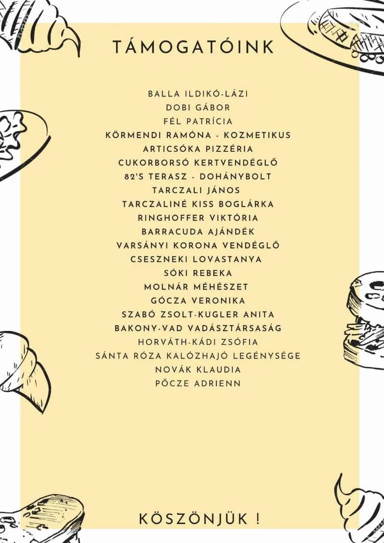 Plakát, támogatók