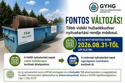 ' Hulladékudvar nyitvatartása' cikk borítóképe